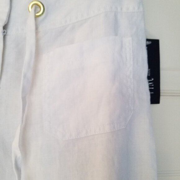 I.N.C. Petite White Linen Pants - Picture 4 of 6
